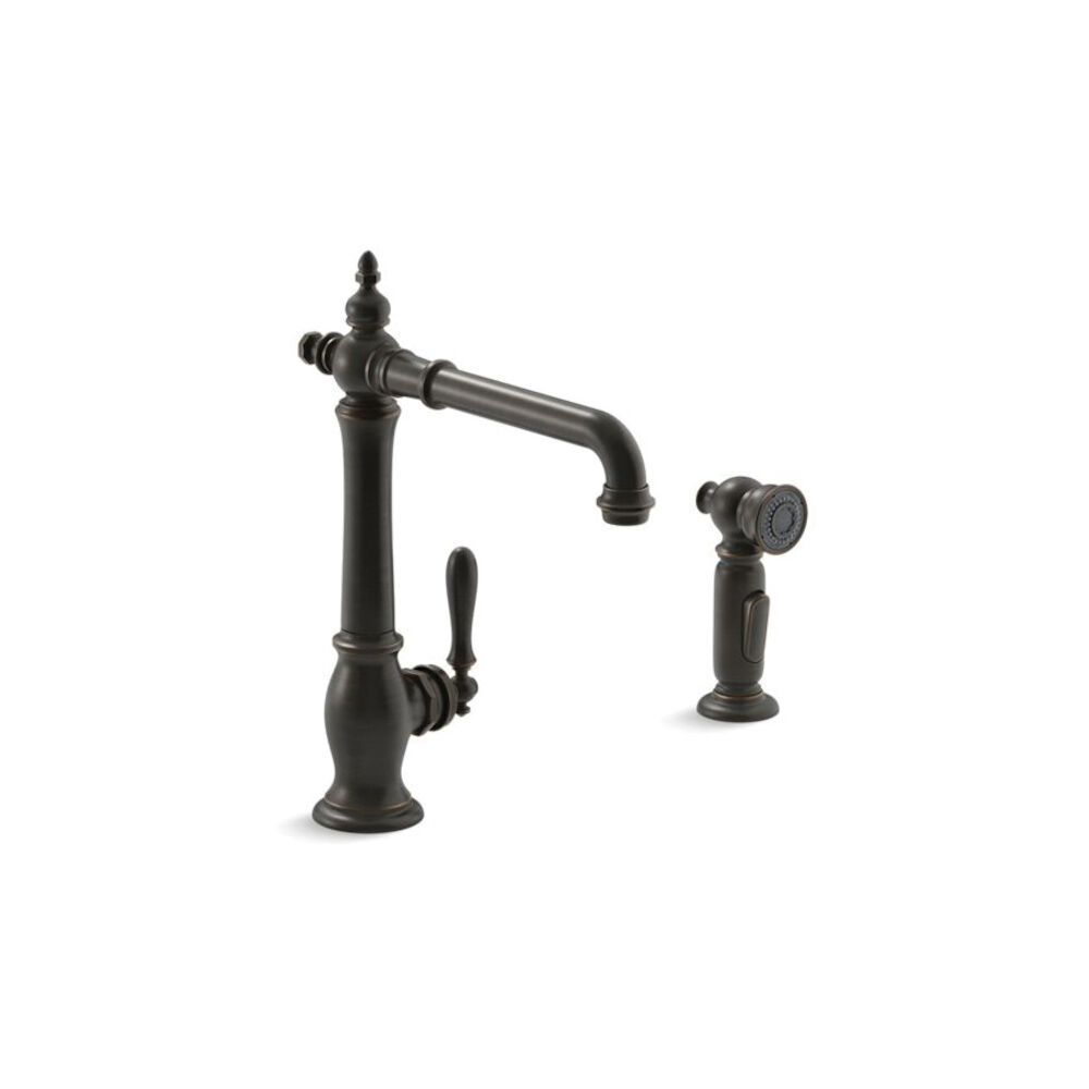 Kohler® 99265-2BZ Artifacts® Kitchen Sink Faucet, 1.5 gpm, 1 Handle, Oil-Rubbed Bronze, Domestic