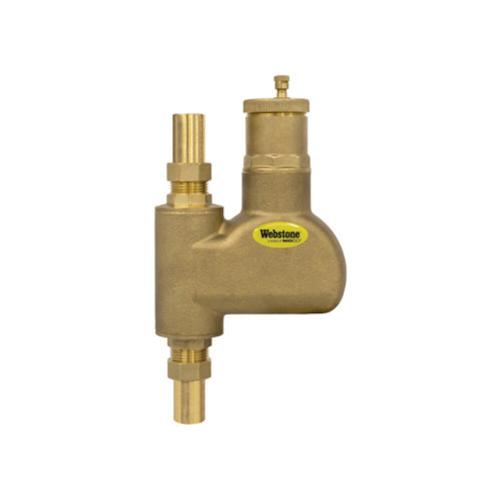 H-75003-V 7500-V Vertical Air Separator with Removable Vent Head and Coalescing Medium, Standard Forged Brass