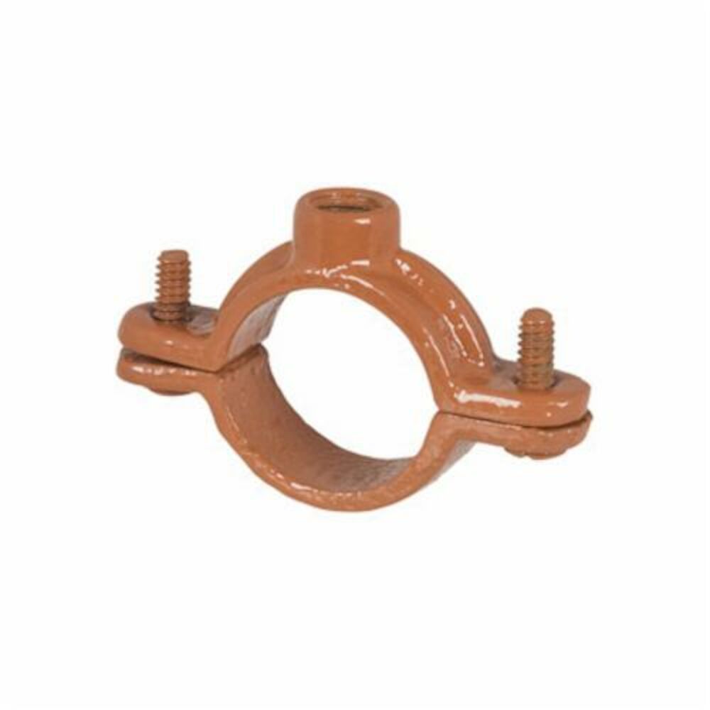 516-4CPK2 Overhead Split Ring Hanger, 1" CTS Pipe/Tube, 3/8" Rod, 180 lb Load, Ductile Iron, Epoxy Coated, Import