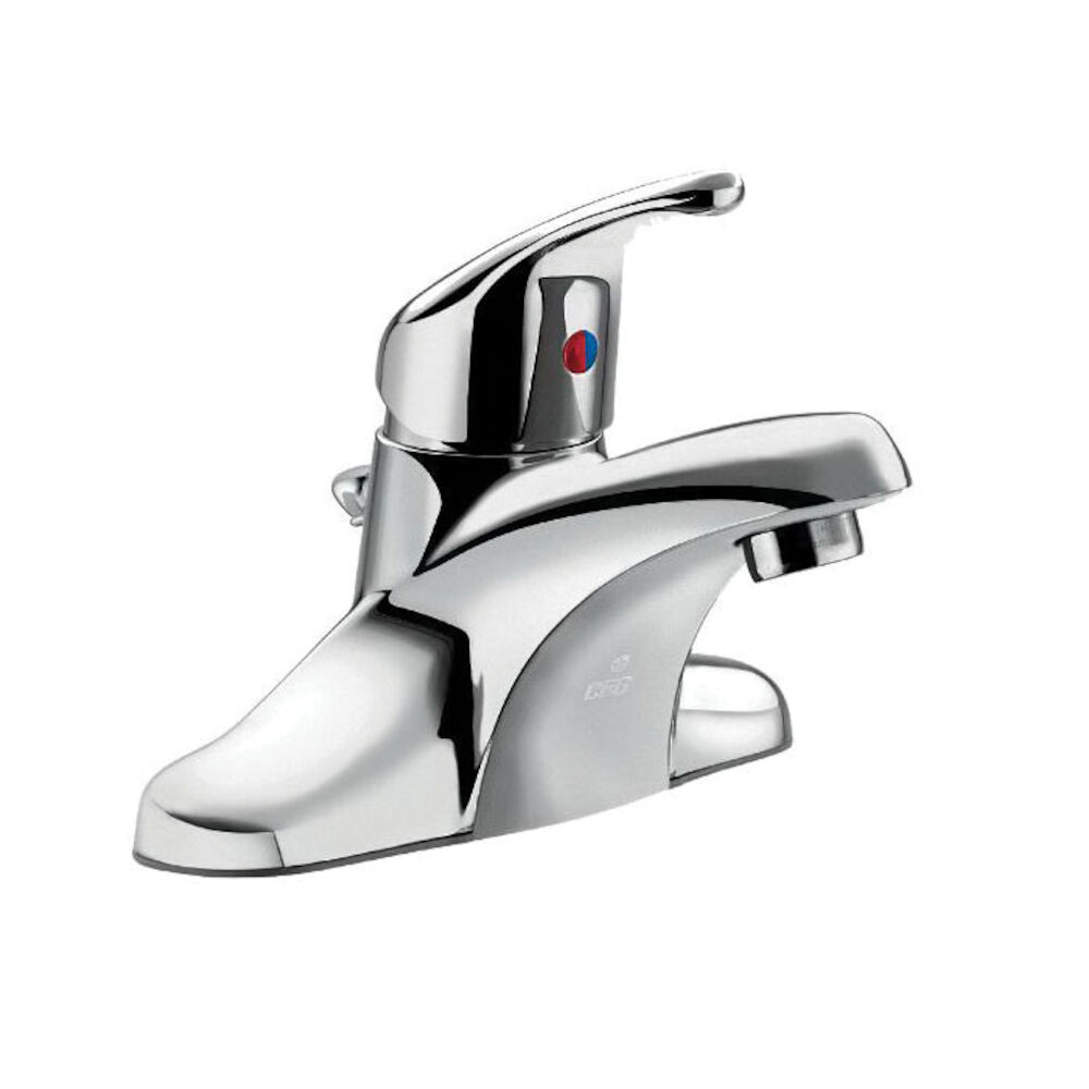 CFG CA40711 Centerset Bathroom Faucet, Cornerstone™, Chrome Plated, 1 Handles, 50/50 Pop-Up Drain, 1.2 gpm