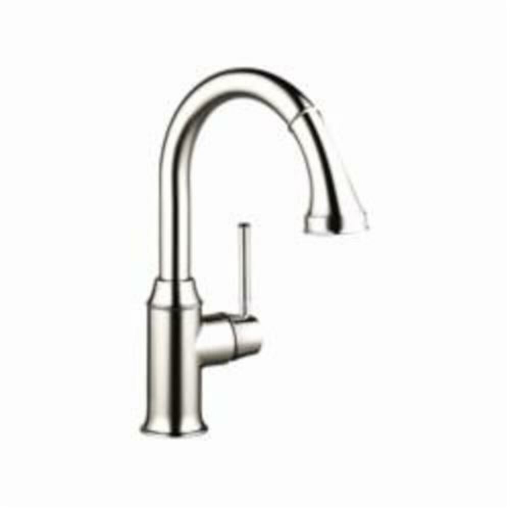 Hansgrohe 04216830 Talis C Pull-Down Prep Kitchen Faucet, 2.2 gpm, 1 Handle, Polished Nickel, Residential
