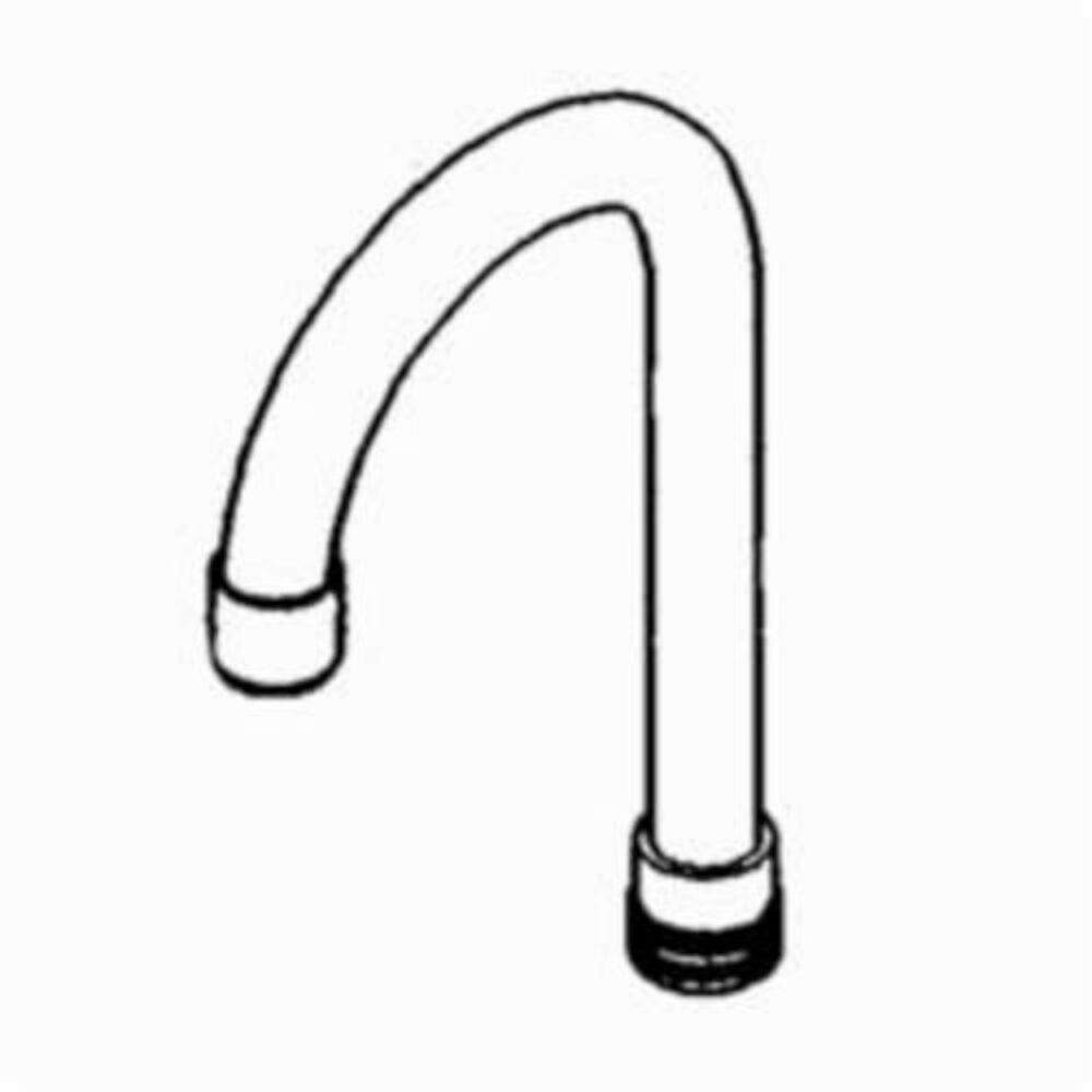 104431 Swing Spout, 6" Lx4-3/4" H, Brass, Chrome Plated