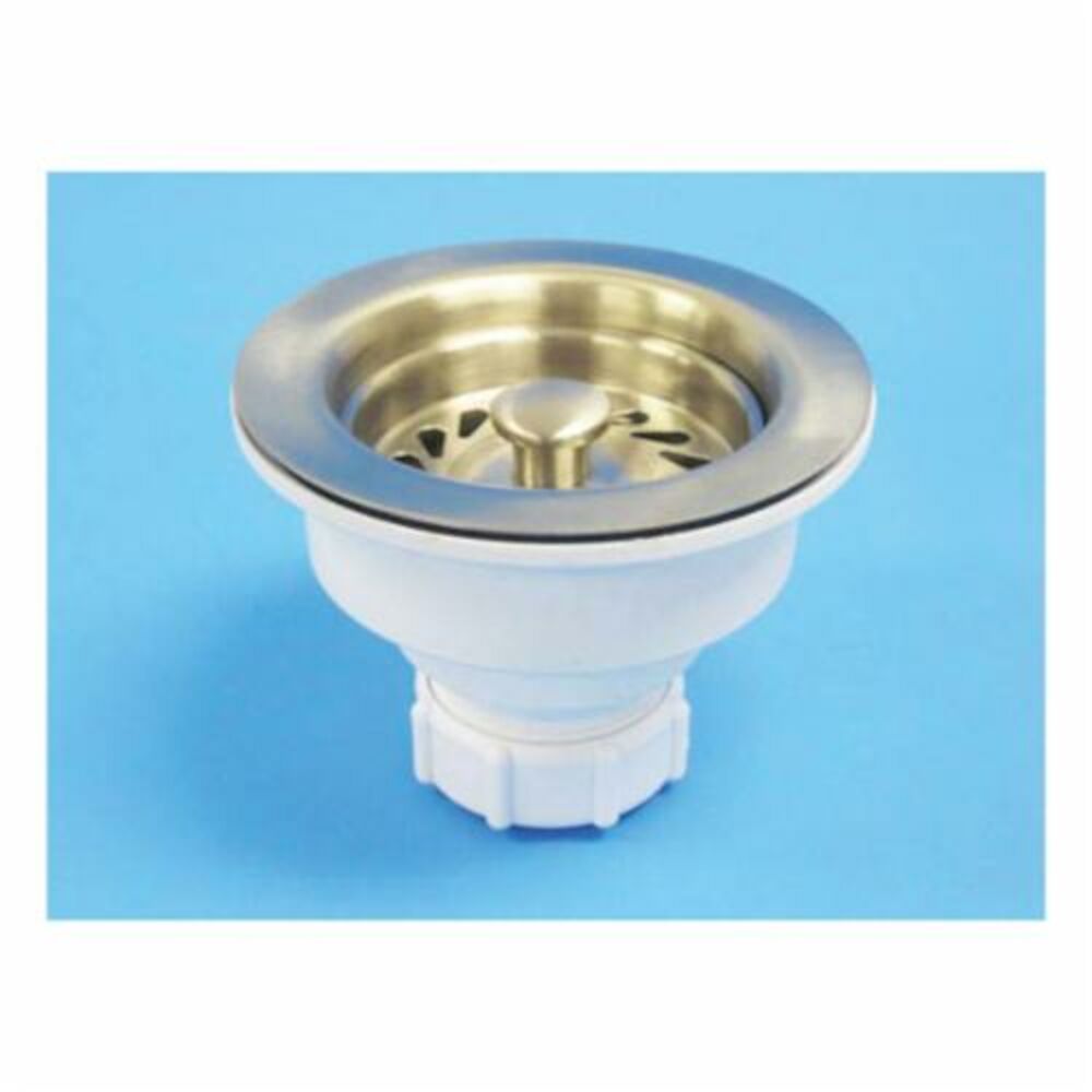 JB Signature™ JBC111 2-Piece Kitchen Strainer With Metal Trim and Plastic Base, Metal, Brushed Nickel