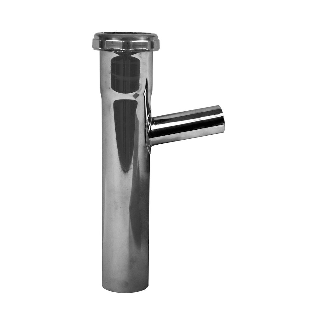 814ET-17-1 Tubular Branch Tailpiece With Hose and Clamp or Slip Joint Connection, Brass