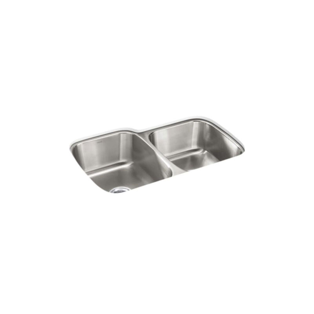 11409-NA Kitchen Sink, Rectangular, Under Mount, Stainless Steel, Luster