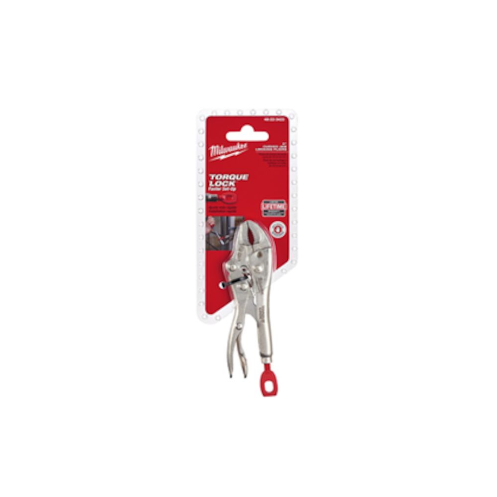 Milwaukee® Tool 48-22-3423 Locking Plier, 1 in, 29/32" Lx3/8" W Curved Forged Alloy Steel Jaw