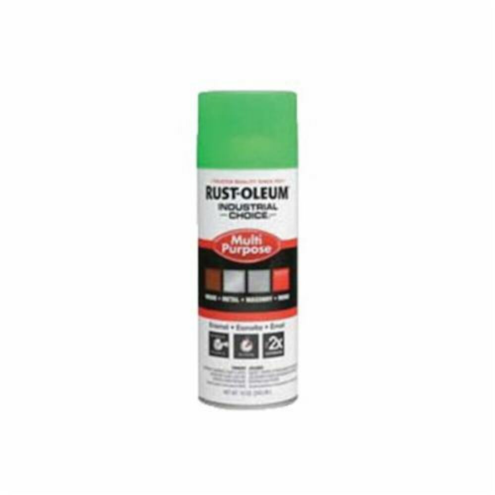 Rust-Oleum® 1632830 1600 System Multi-Purpose Enamel Spray Paint, 12 oz, Liquid, Fluorescent Green, 12 to 15 sq-ft/can