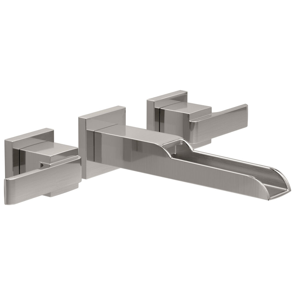 Delta Ara® Two Handle Wall Mount Channel Bathroom Faucet Trim, Stainless